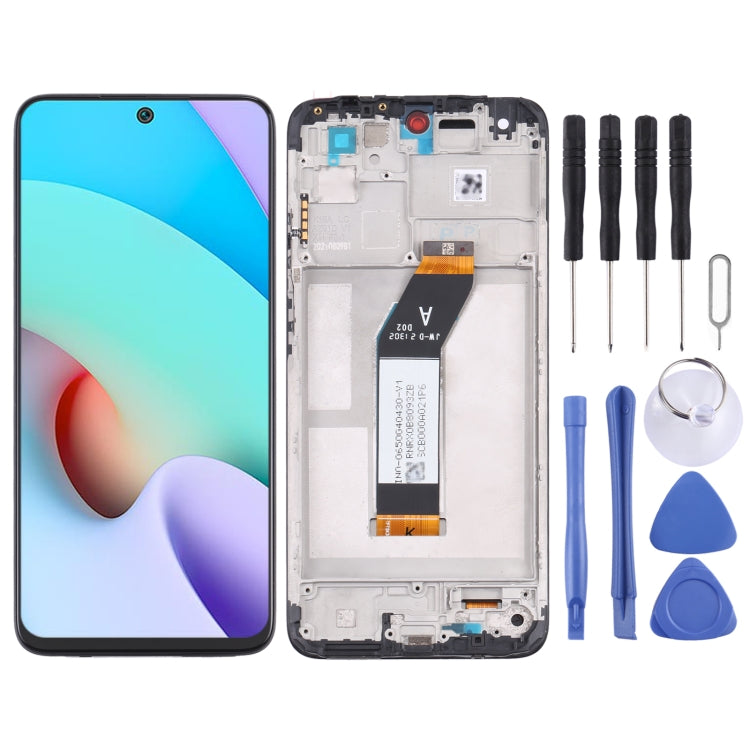 Original LCD Screen and Digitizer Full Assembly with Frame for Xiaomi Redmi 10 21061119AG, For Xiaomi Redmi 10