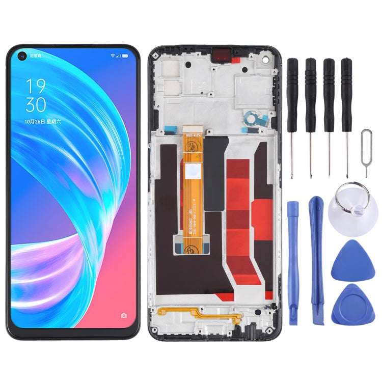 Schermo LCD originale e digitalizzatore assemblaggio completo con cornice per OPPO A72 5G, For OPPO A72 5G