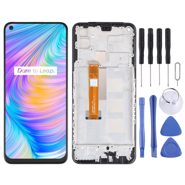 Schermo LCD originale e digitalizzatore assemblaggio completo con cornice per OPPO Realme Q2 RMX2117, For OPPO Realme Q2