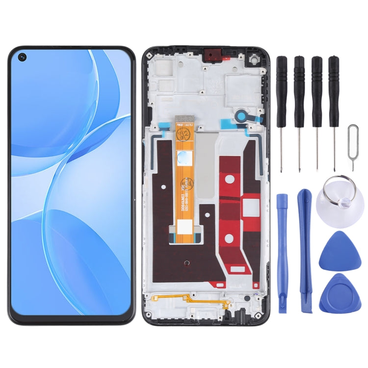 Schermo LCD originale e digitalizzatore assemblaggio completo con cornice per OPPO A53 5G PECM30 PECT30, For OPPO A53 5G