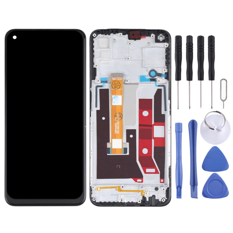 Schermo LCD originale e digitalizzatore assemblaggio completo con cornice per OPPO A53 5G PECM30 PECT30, For OPPO A53 5G