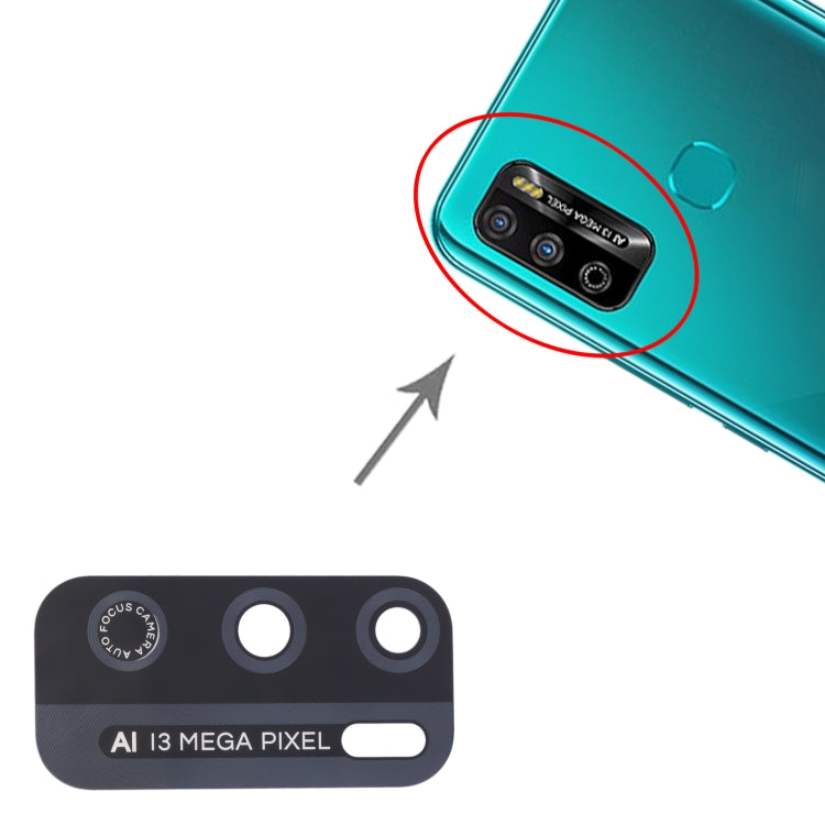 Per Infinix Hot 9 Play X680, X680B, X680C Obiettivo fotocamera posteriore da 10 pezzi, For Infinix Hot 9 Play