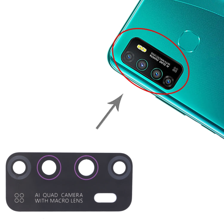 For Infinix Hot 9 X655C, X655, X655D 10pcs Rear Camera Lens, For Infinix Hot 9