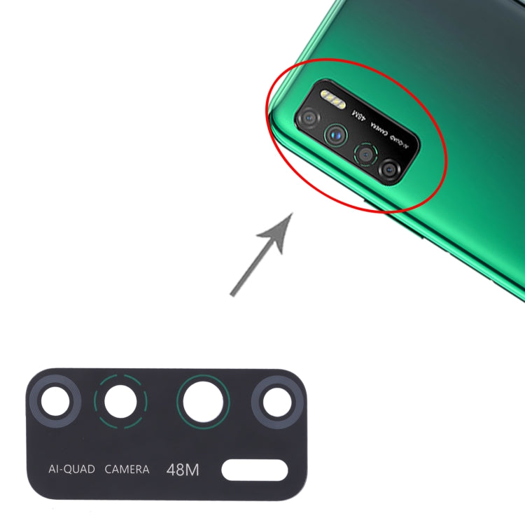 For Infinix Note 7 Lite X656 10pcs Rear Camera Lens, For Infinix Note 7 Lite