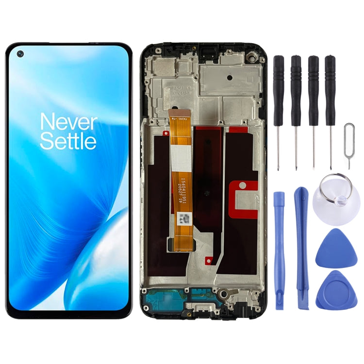 For OnePlus Nord N200 5G DE2118 Digitizer Full Assembly with OEM LCD Screen with Frame, For OnePlus Nord N200 5G