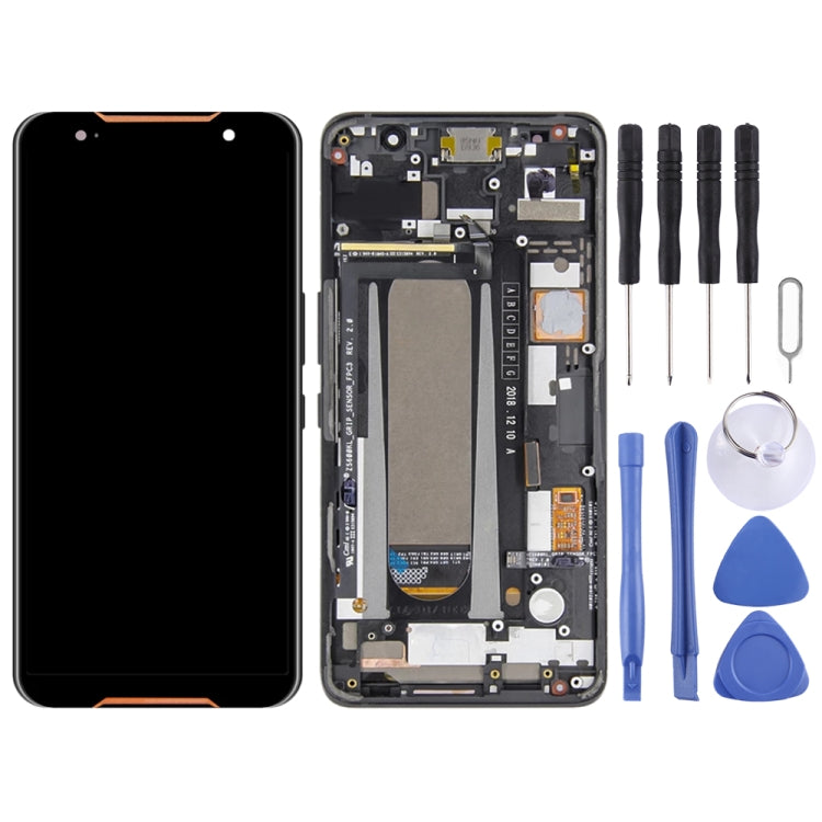 LCD Screen and Digitizer Full Assembly with Frame for Asus ROG Phone ZS600KL Z01QD, For Asus ROG Phone ZS600KL