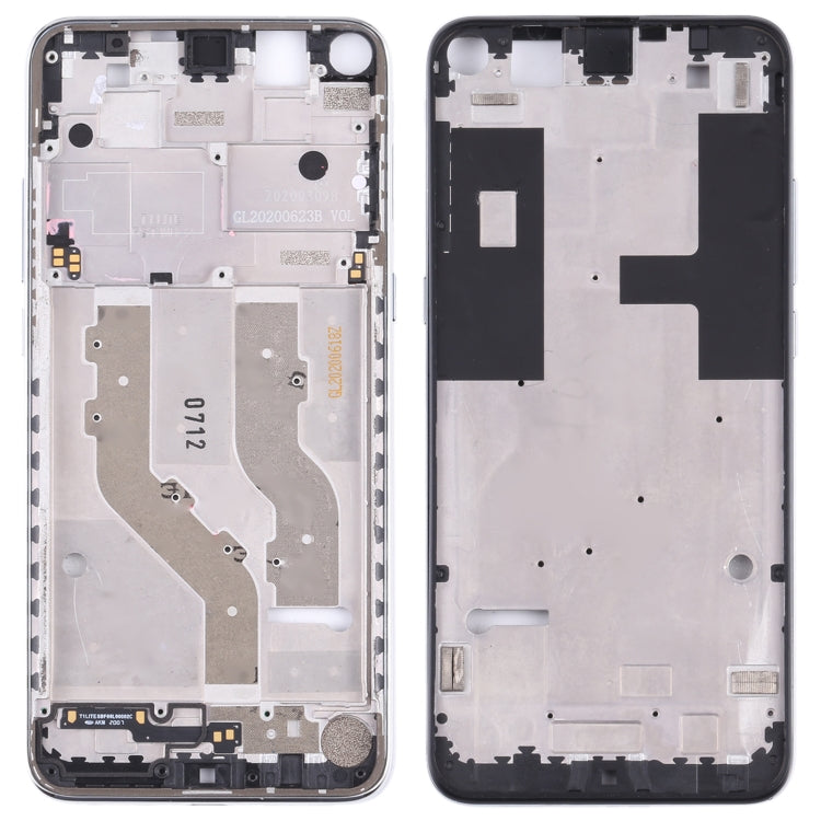 Piastra con cornice LCD originale per alloggiamento anteriore per TCL 10L / 10 Lite T770H, T770B, For TCL 10L / 10 Lite (Original) (Silver)