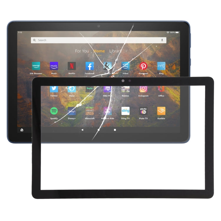 Lente in vetro esterno dello schermo anteriore per Amazon Fire HD 10 (2021) T76N2B T76N2P, For Amazon Fire HD 10 2021 T76N2B T76N2P