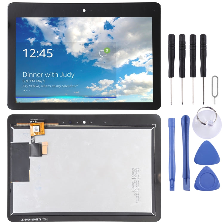 LCD Screen and Digitizer Full Assembly for Amazon Echo Show 2, For Amazon Echo Show 2