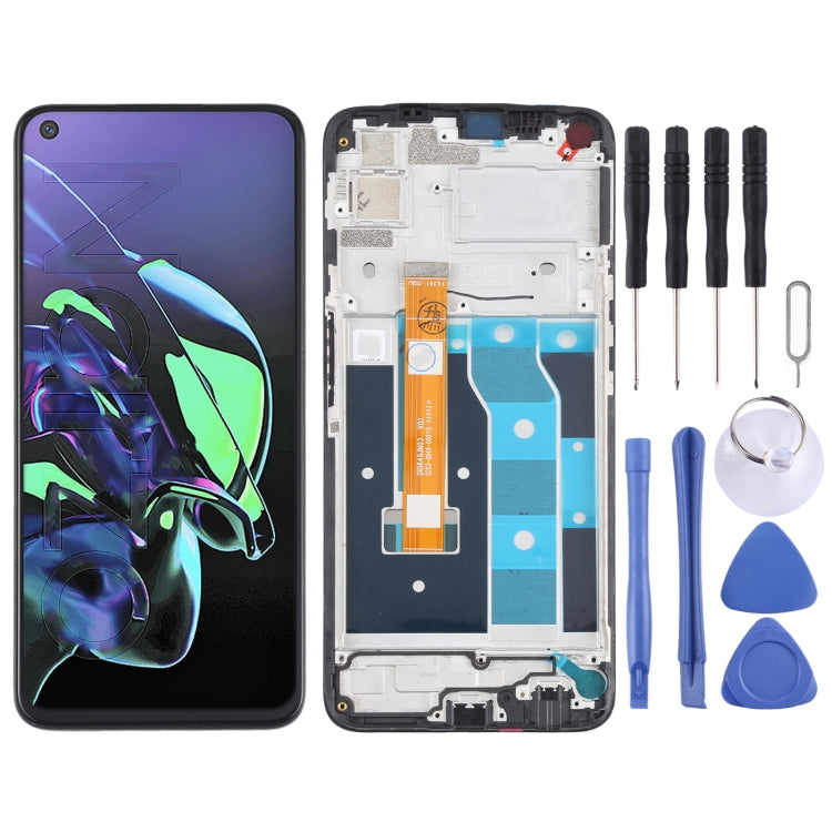 LCD Screen and Digitizer Full Assembly with Frame for OPPO Realme Narzo, For OPPO Realme Narzo