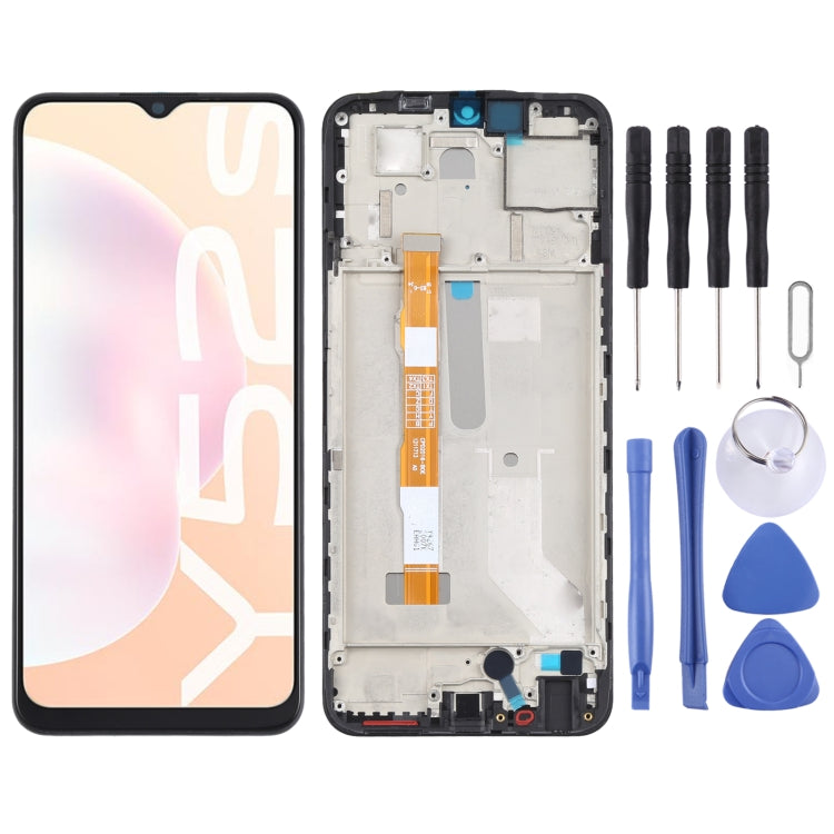 Schermo LCD e digitalizzatore assemblato completo con cornice per Vivo Y52s V2057A, For Vivo Y52s