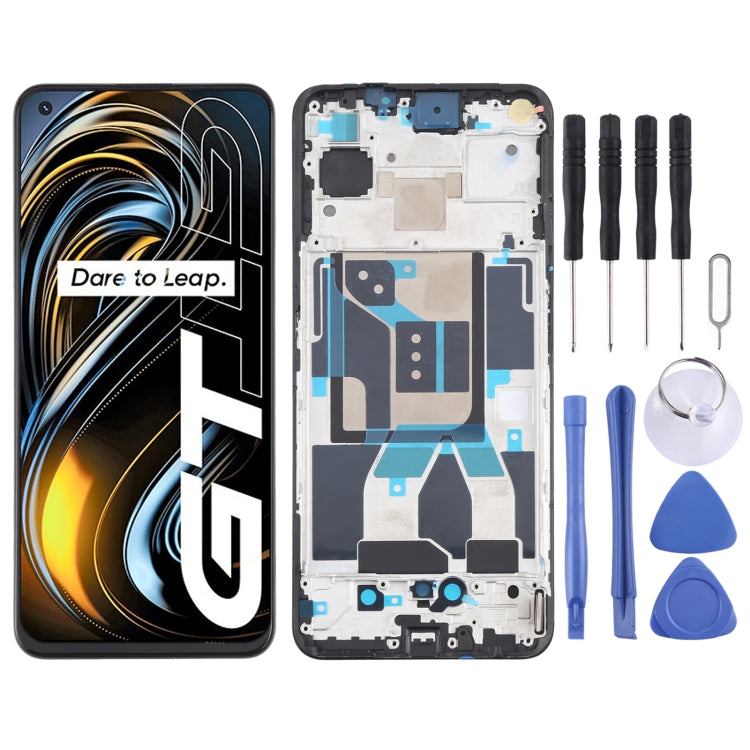 Schermo LCD e digitalizzatore in materiale Super AMOLED originale assemblaggio completo con telaio per OPPO Realme GT 5G RMX2202, For OPPO Realme GT 5G (Original)