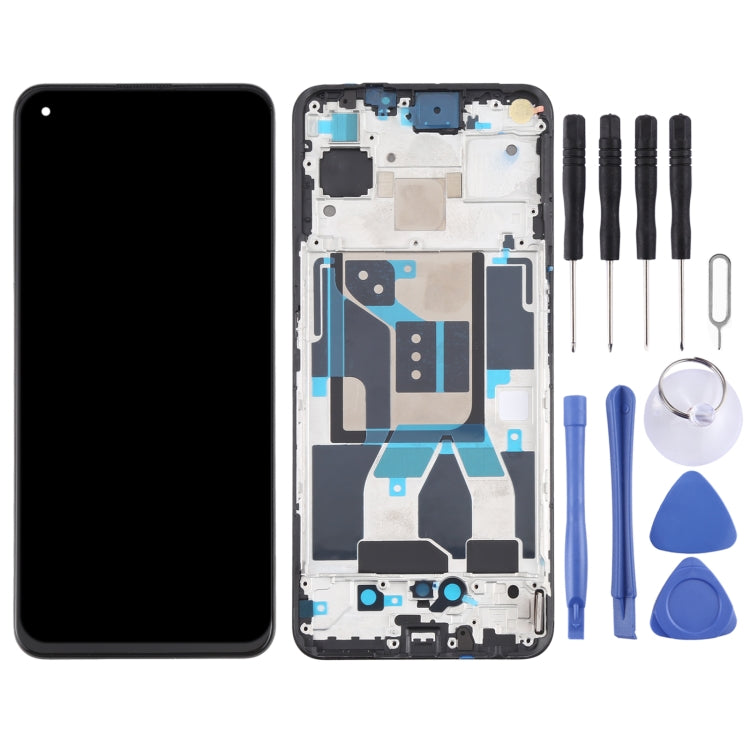 Schermo LCD e digitalizzatore in materiale Super AMOLED originale assemblaggio completo con telaio per OPPO Realme GT 5G RMX2202, For OPPO Realme GT 5G (Original)