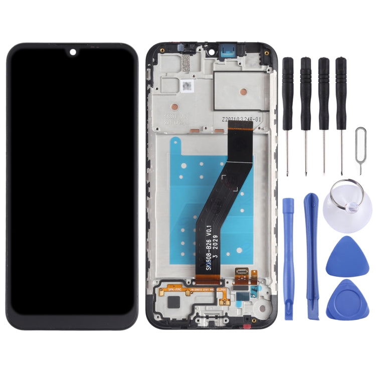 Schermo LCD e digitalizzatore assemblaggio completo con cornice per Motorola Moto E6i XT2053-5, For Motorola Moto E6i