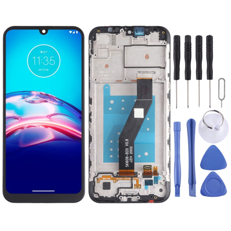 LCD Screen and Digitizer Full Assembly with Frame for Motorola Moto E6S XT2053 XT2053-2, For Motorola Moto E6S