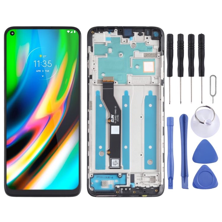 Schermo LCD e digitalizzatore assemblaggio completo con cornice per Motorola Moto G9 Plus XT2087-1, For Motorola Moto G9 Plus