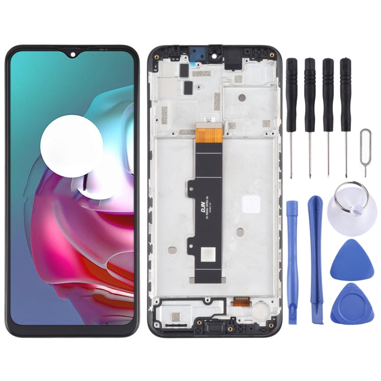 LCD Screen and Digitizer Full Assembly with Frame for Motorola Moto G30 XT2129-1 XT2129-2, For Motorola Moto G30