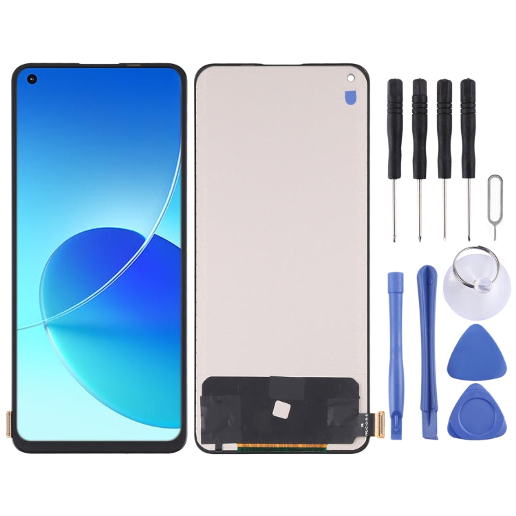 Schermo LCD in materiale TFT e digitalizzatore assemblaggio completo (non supporta l'identificazione delle impronte digitali) per OPPO Reno6 4G / Reno6 Z / Reno7 5G CPH2235 CPH2237, For OPPO Reno6 4G / Reno6 Z (TFT)