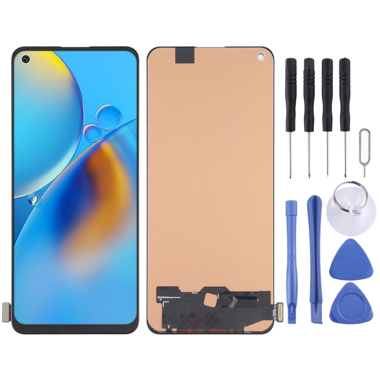 Schermo LCD in materiale TFT e digitalizzatore assemblaggio completo (non supporta l'identificazione delle impronte digitali) per OPPO F19 / F19 Pro / F19 Pro+ 5G CPH2219 CHP2219 CPH2285 CPH2213, For OPPO F19 / F19 Pro  (TFT)