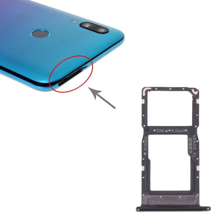 Vassoio scheda SIM + Vassoio scheda SIM / Vassoio scheda micro SD per Huawei P Smart (2019), For Huawei P Smart (2019)