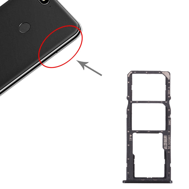 SIM Card Tray + SIM Card Tray + Micro SD Card Tray for Huawei Y7 (2018), For Huawei Y7 (2018)