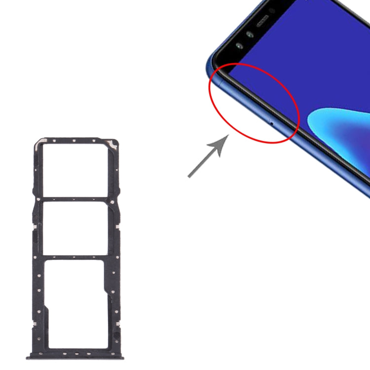 Vassoio scheda SIM + Vassoio scheda SIM + Vassoio scheda micro SD per Huawei Y9 (2018), For Huawei Y9 (2018)