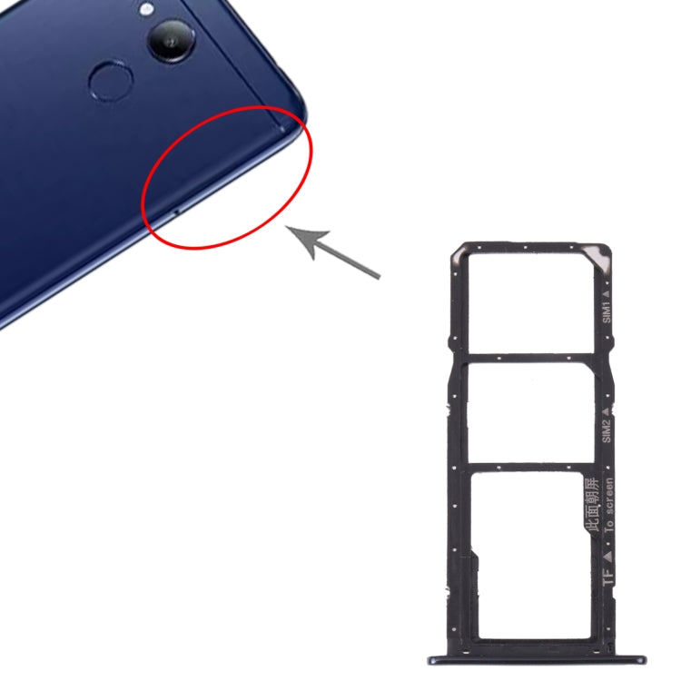 Vassoio scheda SIM + Vassoio scheda SIM + Vassoio scheda micro SD per Honor 7A Pro, For Honor 7A Pro