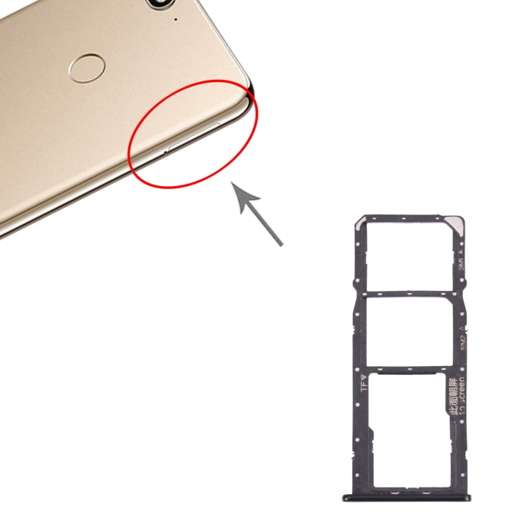 Vassoio scheda SIM + Vassoio scheda SIM + Vassoio scheda micro SD per Huawei Enjoy 8, For Huawei Enjoy 8