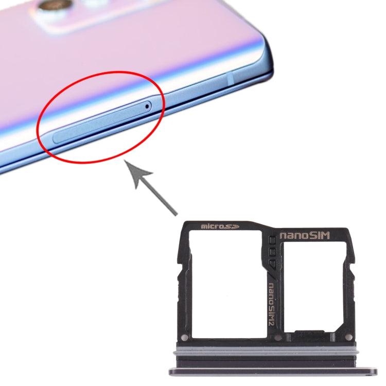 Nano SIM Card Tray + Nano SIM Card Tray/Micro SD Card Tray for LG Wing 5G LMF100N, LM-F100N, LM-F100V, LM-F100, For LG Wing 5G