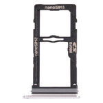 Nano SIM Card Tray + Nano SIM Card Tray/Micro SD Card Tray for LG G8S ThinQ LMG810, LM-G810, LMG810EAW, For LG G8S ThinQ
