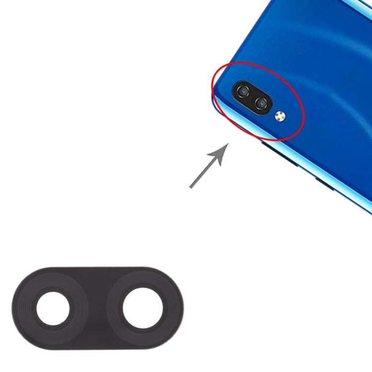 Obiettivo fotocamera posteriore da 10 pezzi per ZTE Blade A5 (2020), For ZTE Blade A5 (2020)