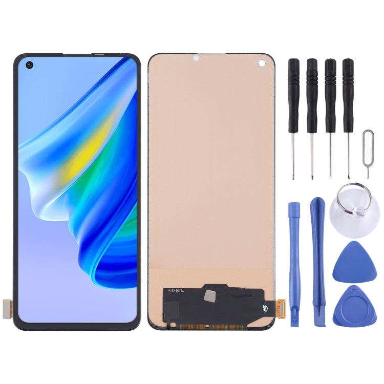 Schermo LCD in materiale TFT e digitalizzatore assemblaggio completo (non supporta l'identificazione delle impronte digitali) per OPPO A95 4G / F19s, For OPPO A95 4G / F19s