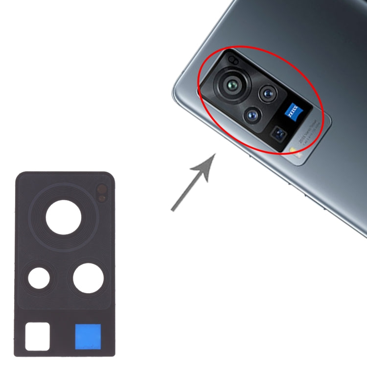 Per Vivo X60 Pro V2047A, V2047 Obiettivo fotocamera posteriore da 10 pezzi, For Vivo X60 Pro