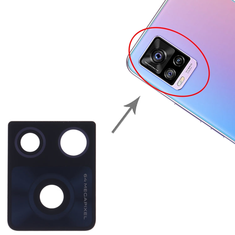 Per Vivo S7 / S7t / V20 / V20 Pro Obiettivo fotocamera posteriore da 10 pezzi, For Vivo S7 / S7t / V20 / V20 Pro