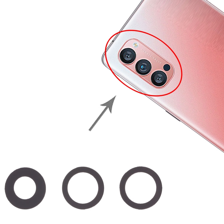 Per OPPO Reno4 Pro 5G 10 pezzi obiettivo fotocamera posteriore, For OPPO Reno4 Pro 5G