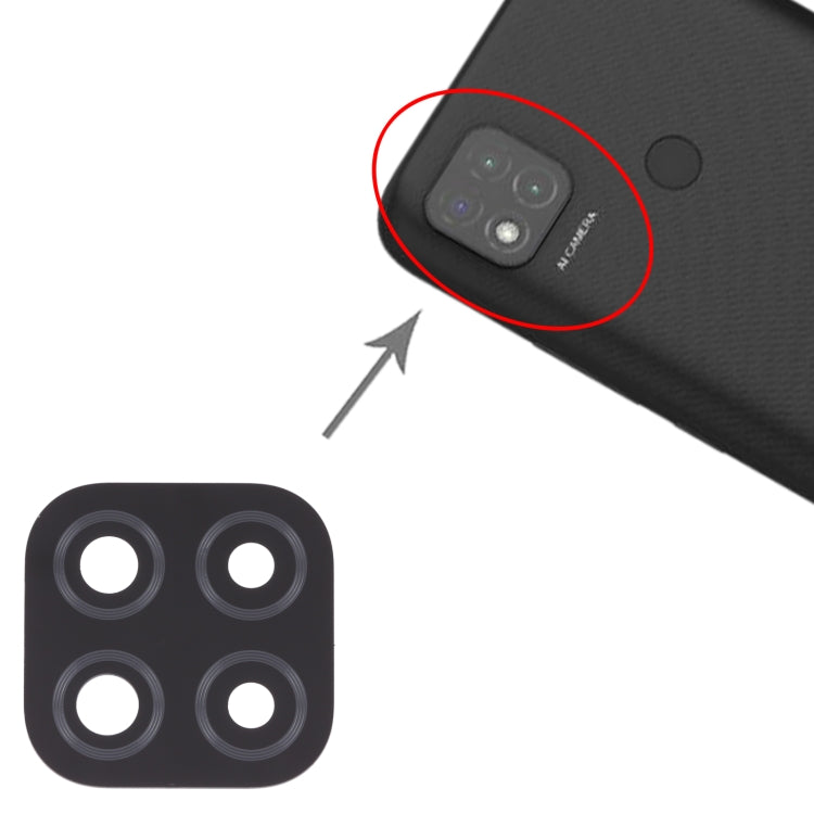 Obiettivo fotocamera posteriore da 10 pezzi per Xiaomi Redmi 9C / Redmi 9 (India) / Redmi 9C NFC / Poco C3, For Xiaomi Redmi 9C / Redmi 9 (India) / Redmi 9C NFC / Poco C3