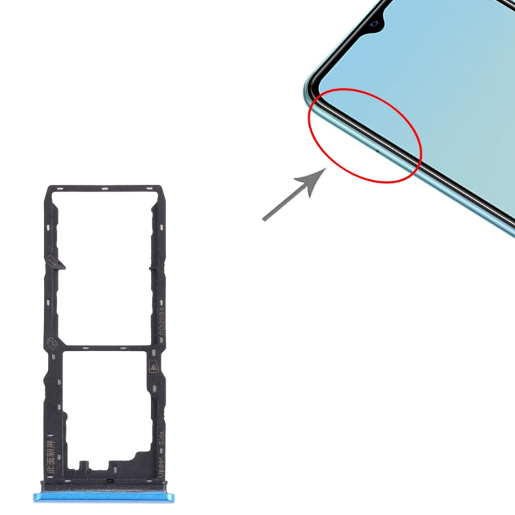 Per vivo Y20G / Y20s (G) Vassoio scheda SIM + Vassoio scheda SIM + Vassoio scheda micro SD, For vivo Y20G / Y20s (G)