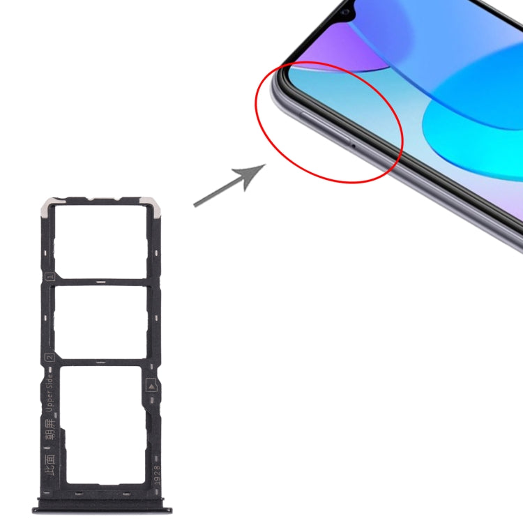 Per vivo Y11s V2028 Vassoio scheda SIM + Vassoio scheda SIM + Vassoio scheda micro SD, For vivo Y11s