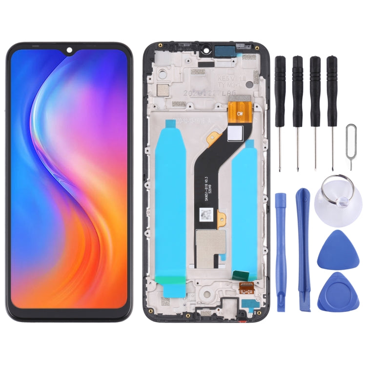 Original LCD Screen and Digitizer Complete Assembly with Frame for Tecno Spark Go 2020 / Spark 6 Go KE5J, For Tecno Spark Go 2020 / Spark 6 Go