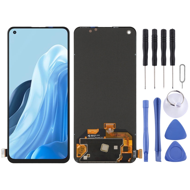 AMOLED Material Original LCD Screen and Digitizer Full Assembly for OPPO Reno7 5G CPH2371, For OPPO Reno7 5G(AMOLED)