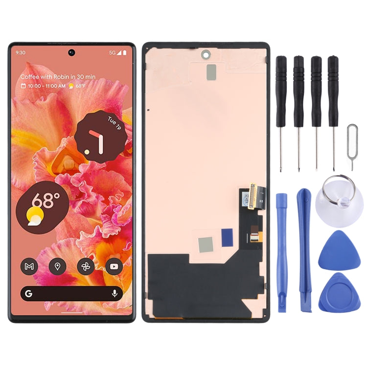 AMOLED LCD Screen and Digitizer Full Assembly with Frame for Google Pixel 6, For Google Pixel 6 (Original)