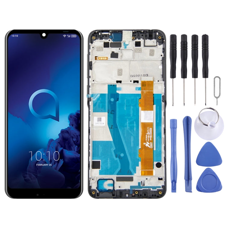 LCD Screen and Digitizer Full Assembly with Frame for Alcatel 3 / 3L 2019 OT-5053 5053K, For Alcatel 3 / 3L 2019