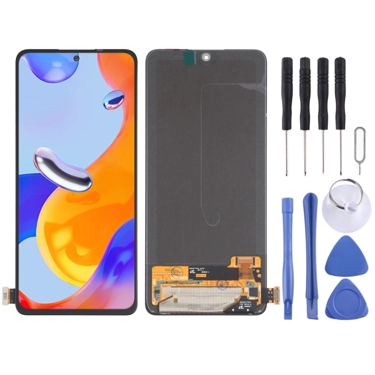 Materiale Super AMOLED Schermo LCD originale e digitalizzatore assemblaggio completo per Xiaomi Redmi Note 11 Pro 4G / Redmi Note 11 Pro 5G / Redmi Note 11 Pro+ 5G (India) / Redmi Note 11E Pro 5G / Redmi Note 11 Pro+ 5G