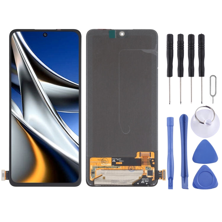 Materiale AMOLED Schermo LCD originale e digitalizzatore assemblaggio completo per Xiaomi Poco X4 Pro 5G, For Xiaomi Poco X4 Pro 5G(AMOLED)