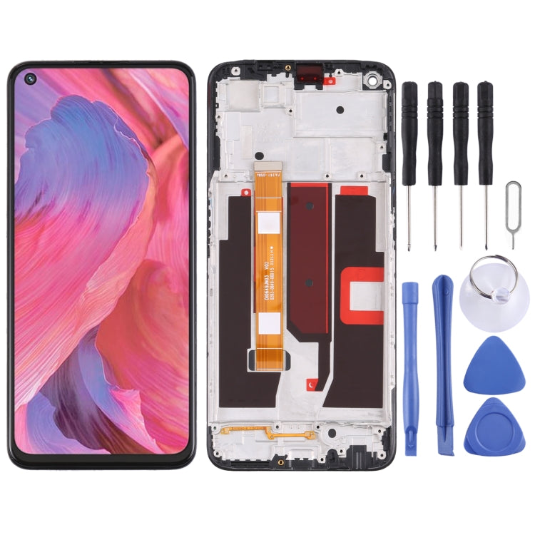 Original LCD Screen and Digitizer Full Assembly with Frame for OPPO A74 5G CPH2197 CPH2263, For OPPO A74 5G(Original)