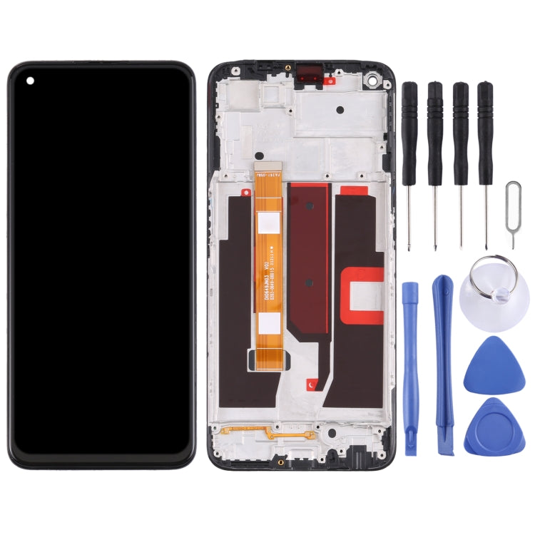 Schermo LCD originale e digitalizzatore assemblaggio completo con cornice per OPPO A74 5G CPH2197 CPH2263, For OPPO A74 5G(Original)