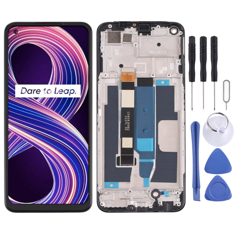 LCD Screen and Digitizer Full Assembly with Frame for OPPO Realme 8 5G, For OPPO Realme 8 5G