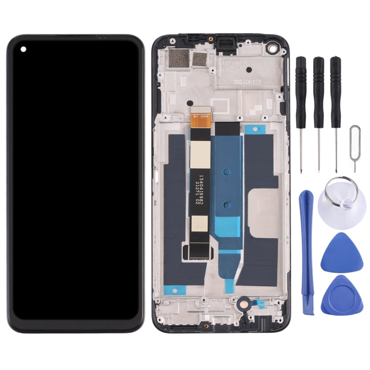 LCD Screen and Digitizer Full Assembly with Frame for OPPO Realme 8 5G, For OPPO Realme 8 5G