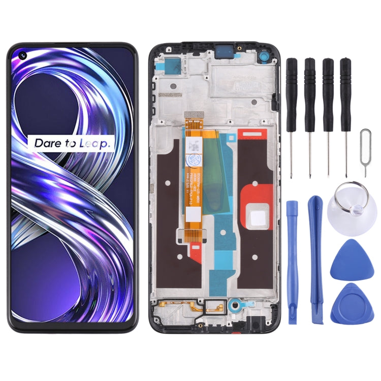 LCD Screen and Digitizer Full Assembly with Frame for OPPO Realme 8i RMX3151, For OPPO Realme 8i