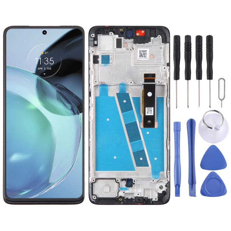 Original LCD Screen For Motorola Moto G72 Digitizer Full Assembly With Frame